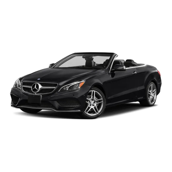 Mercedes-benz E-class Cabriolet 2016 Operator's Manual Pdf Download 