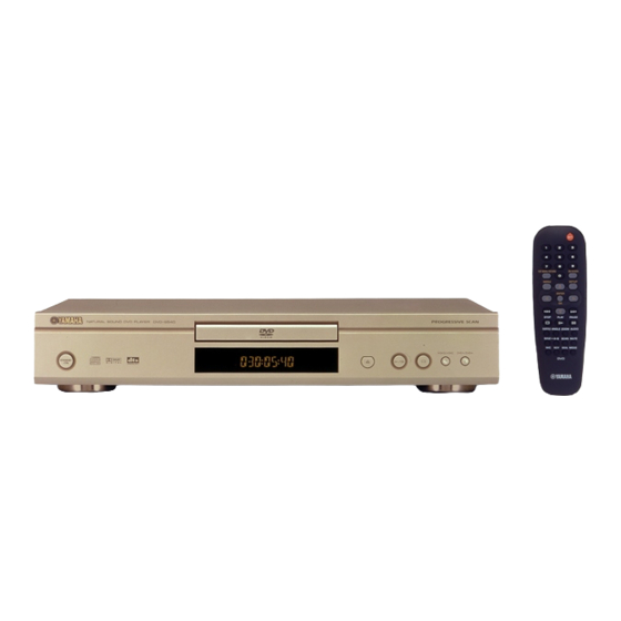 Yamaha DVD S540 - Progressive Scan DVD Player Manuals