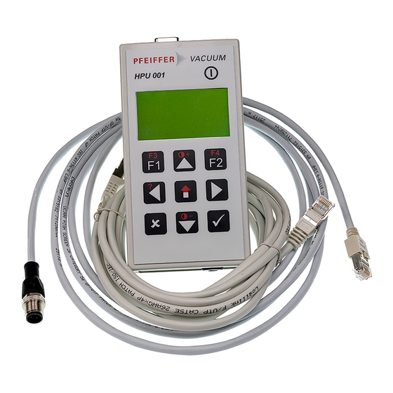 Pfeiffer Vacuum HPU 001 Operating Instructions Manual