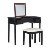 Linon Vanity Set 64023BLKCHY01KDU Assembly Instructions Manual
