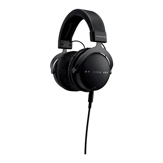 BEYERDYNAMIC DT 1770 PRO USER MANUAL Pdf Download | ManualsLib