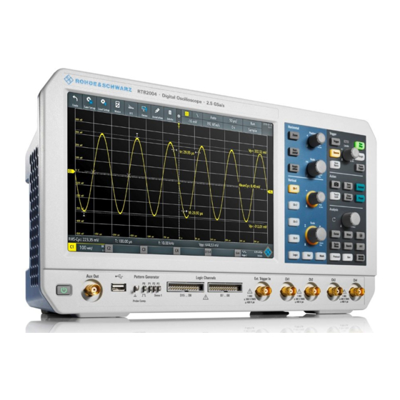 Rohde & Schwarz RTB2000 Series User Manual