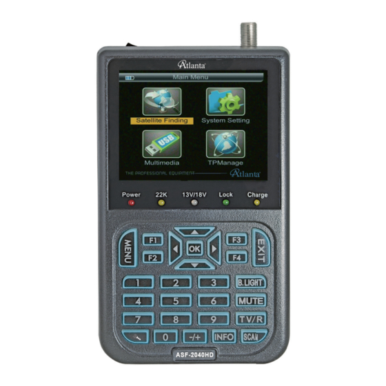Atlanta ASF-2040HD Manual