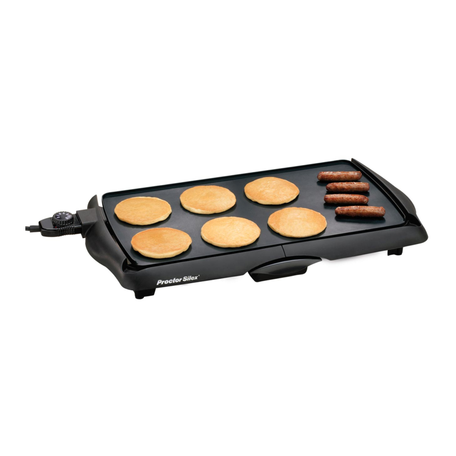Proctor Silex 38513 - Electric Griddle Manual
