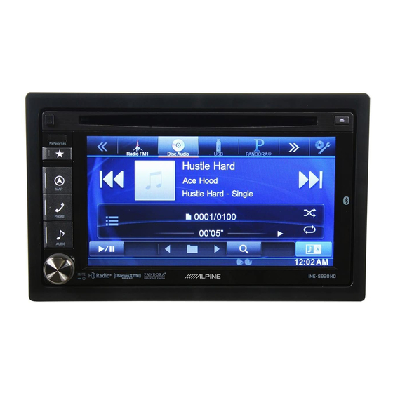 Alpine INE-S920HD User Manual