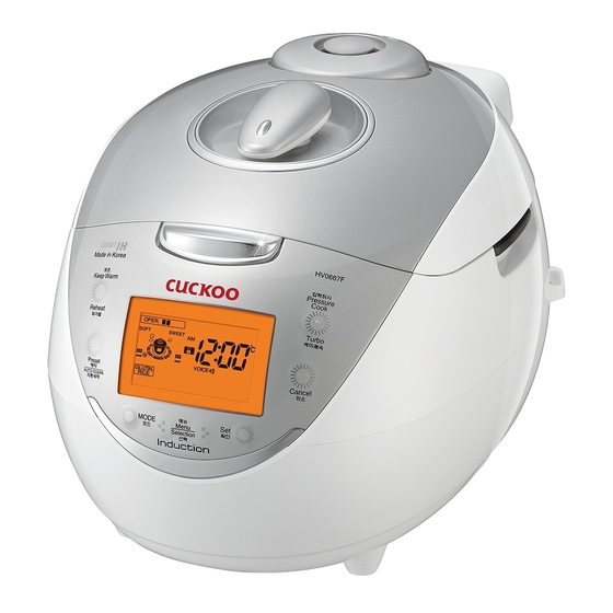 CUCKOO CRPHV06 FUZZY SERIES OPERATING INSTRUCTIONS MANUAL Pdf Download