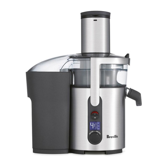 BREVILLE JUICE FOUNTAIN BJE510XL/A INSTRUCTION BOOK Pdf Download