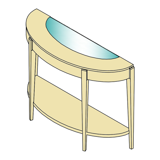 John Lewis GARBO DEMI LUNE CONSOLE 87734911 Assembly Instructions Manual