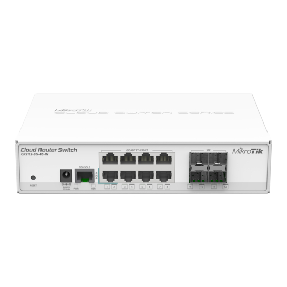 MikroTik CRS112-8G-4S-IN User Manual