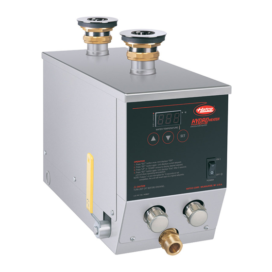 Hatco Sanitizing Sink Heaters Food Rethermalizers/Bain-Marie Heaters  3CS2 Installation & Operating Manual