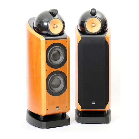 Bowers & Wilkins Nautilus 801 Owner's Manual And Warranty