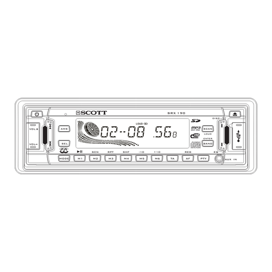Scott SRX190 User Manual And Installation Instructions