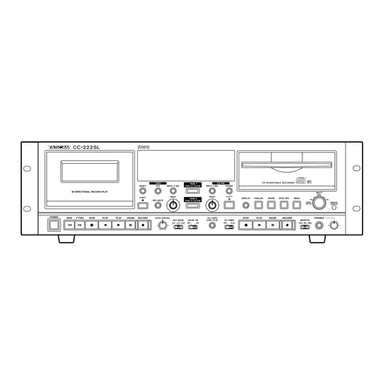 Tascam CC-222SL Owner's Manual