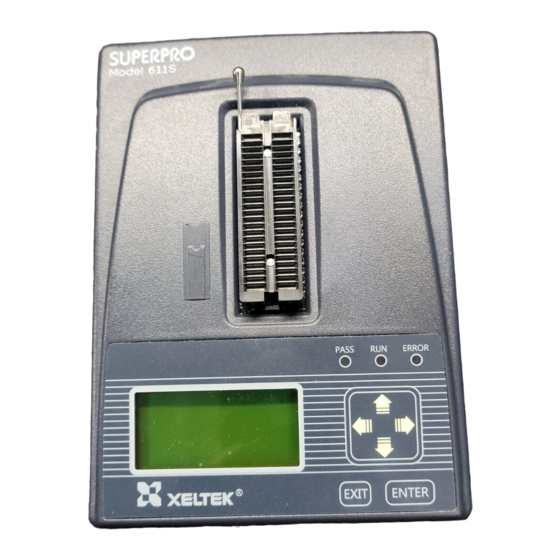Xeltek SUPERPRO 611S Manual