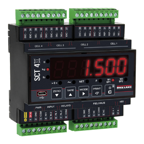Rice Lake SCT-4X-MODBUS TCP/IP Quick Start Manual