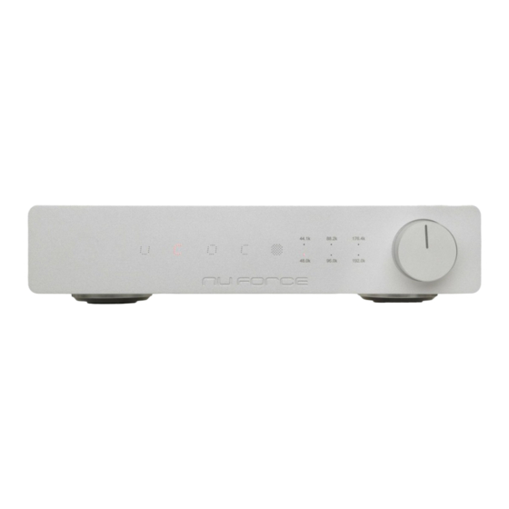 NuForce DAC80 Hardware Manual