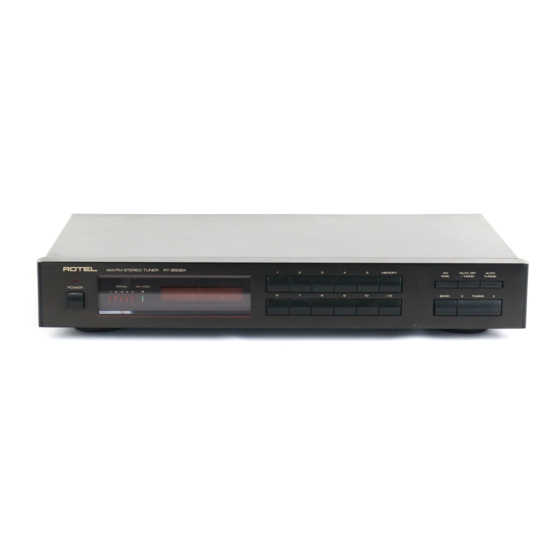 Rotel RT-950BX Owner's Manual