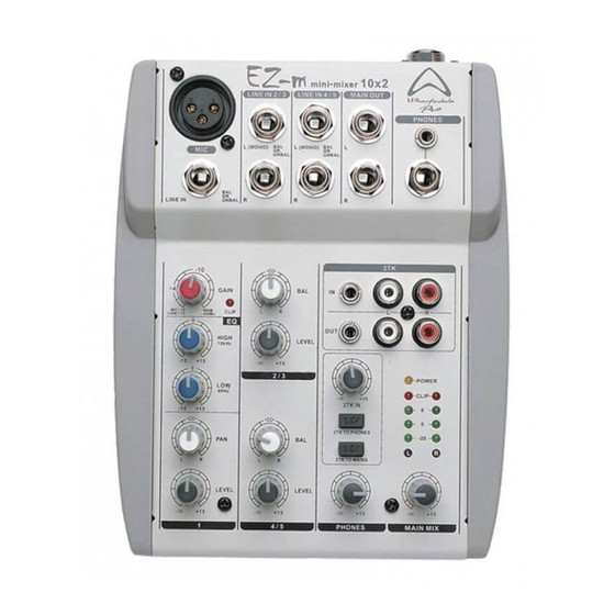 Wharfedale Pro EZ-M mini-mixer 10X2 Owner's Manual