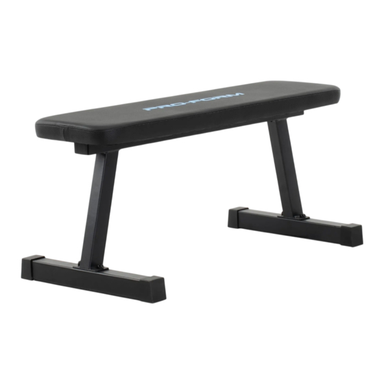 ICON PRO-FORM SPORT FLAT BENCH XT Manuals