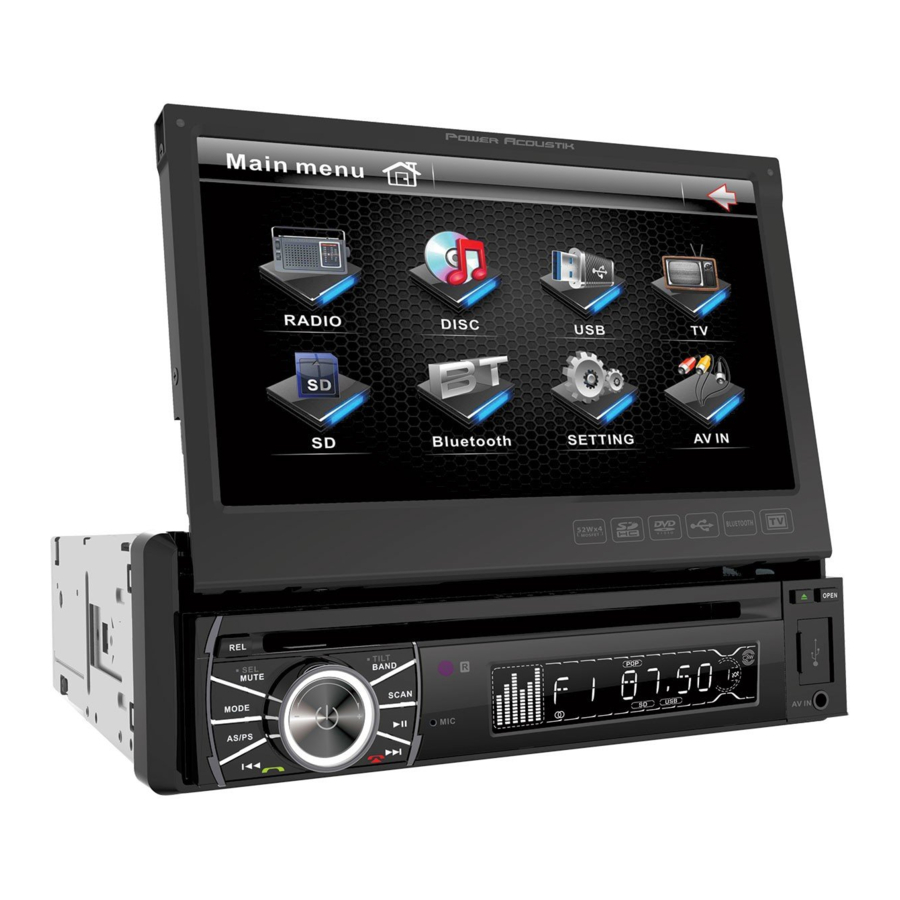 Power Acoustik PTID-8920, PTlD-8920T - Car Video System Manual