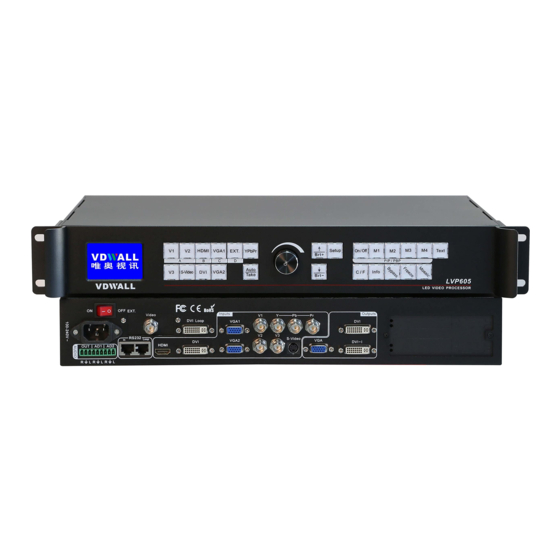 Vdwall LVP605 Quick Use Manual