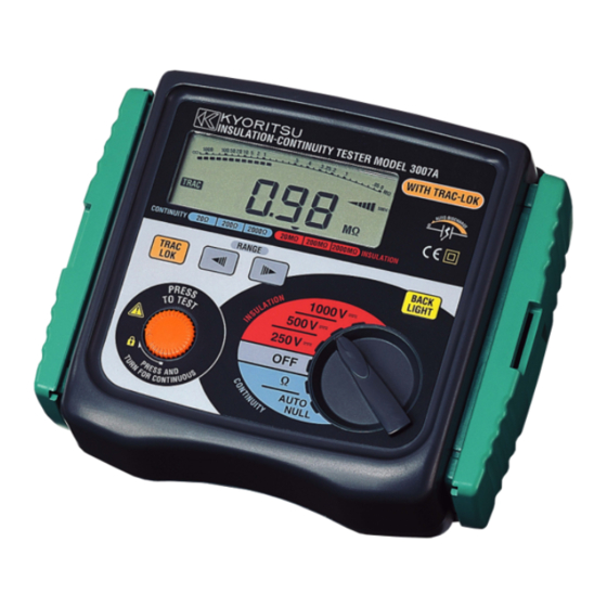 Kyoritsu Electrical Instruments Works 3005A Instruction Manual