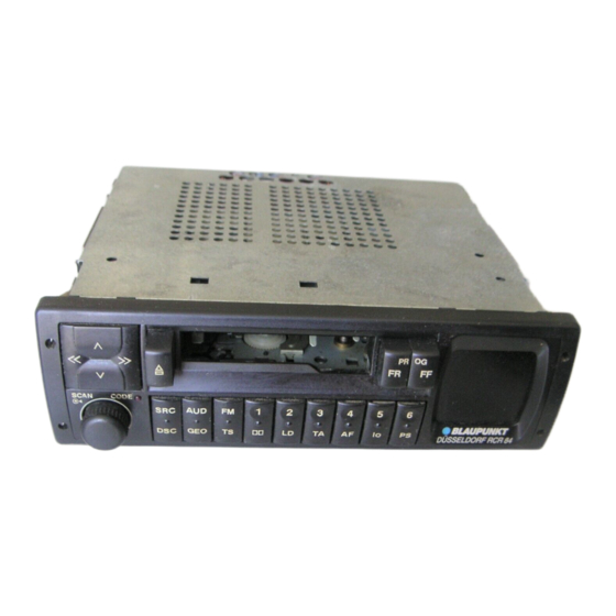 Blaupunkt Dusseldorf RCR 84 Service Manual