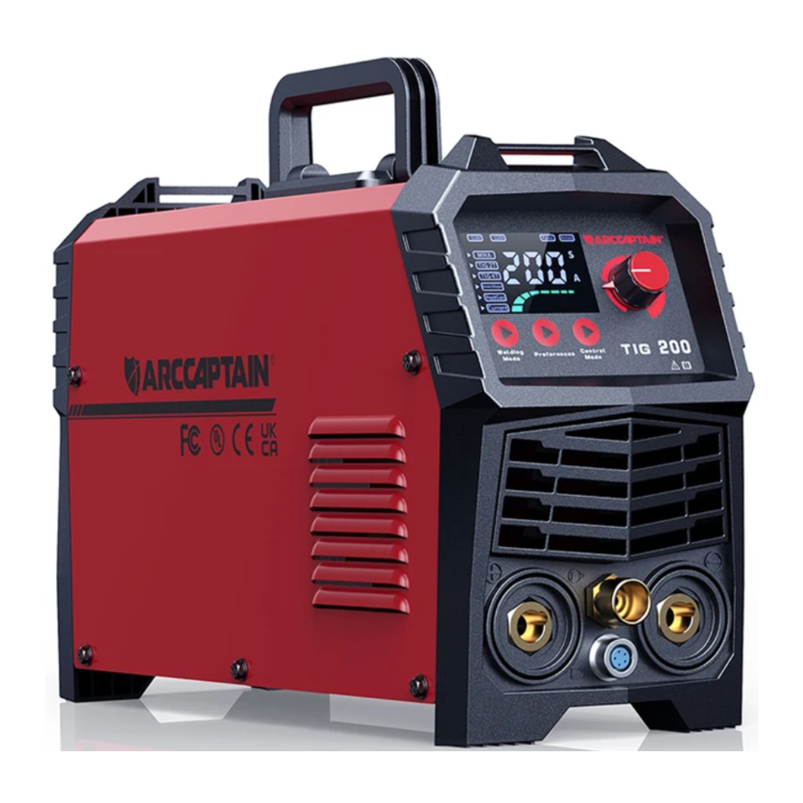 ARCCAPTAIN TIG200 - Inverter Welding Machine Manual