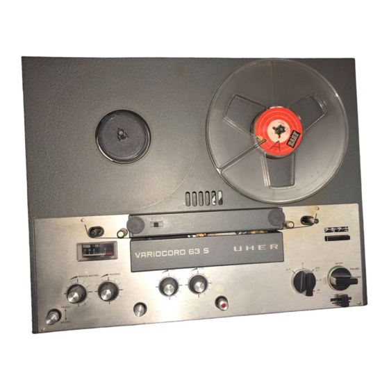 uher VARIOCORD 263 Stereo Service Manual