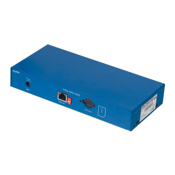 HW Group HWg-SMS-GW2 Manual