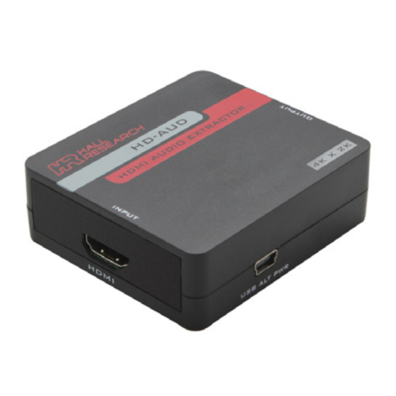 Hall Research Technologies HRT-EMX-HD-AUD User Manual