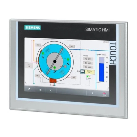 Siemens SIMATIC TP700 Comfort Outdoor Compact Operating Instructions