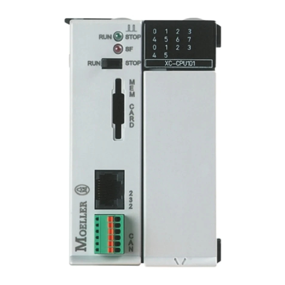 Moeller XC-CPU101 Series Manual