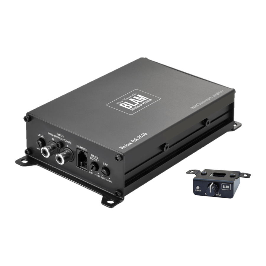 BLAM RELAX RA 251D User Manual