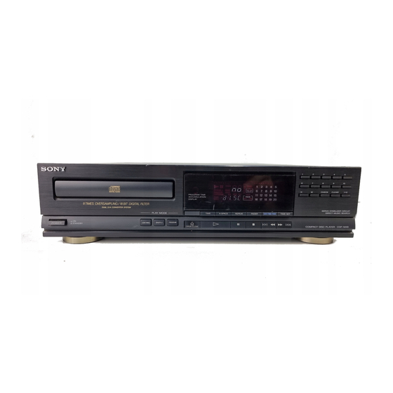 Sony CDP-M69 Service Manual