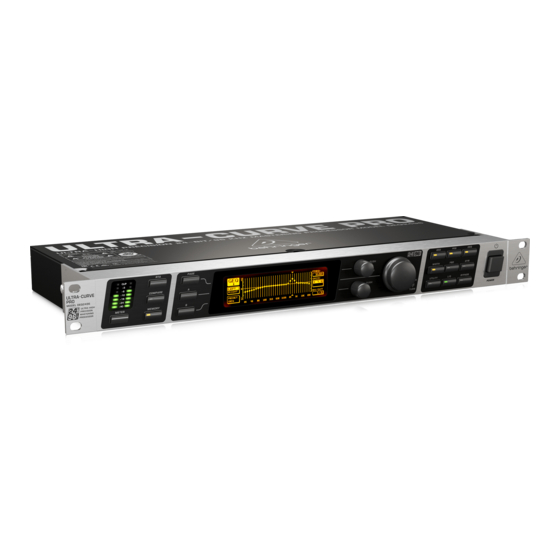Behringer ULTRACURVE PRO DEQ2496 User Manual