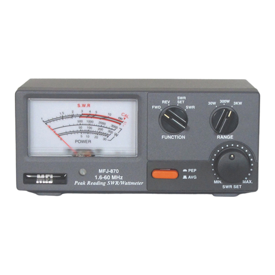 MFJ Enterprises MFJ-870 Instruction Manual