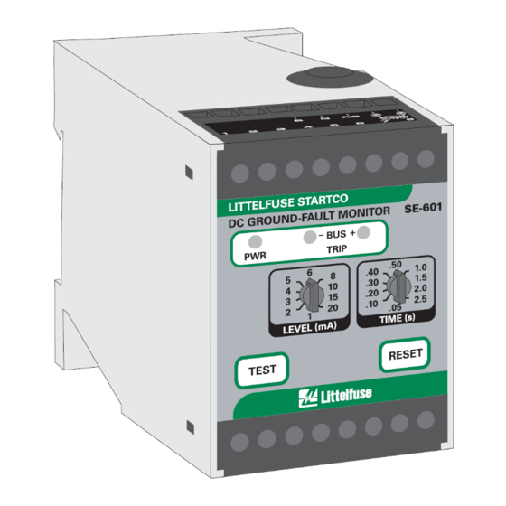 Littelfuse SE-601 Ground Fault Relays Manuals