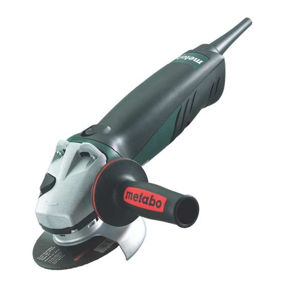 METABO ANGLE GRINDERS CATALOG Pdf Download ManualsLib