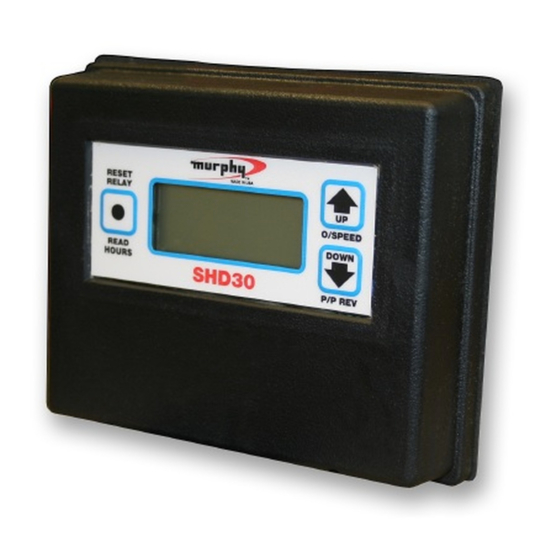 MURPHY DIGITAL TACH/HOURMETER WITH OVERSPEED TRIP POINT SHD30