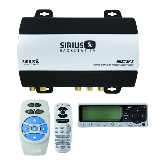 SIRIUS SATELLITE RADIO SCV1 USER MANUAL Pdf Download ManualsLib