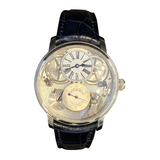 Audemars Piguet 2908 Instructions For Use Manual