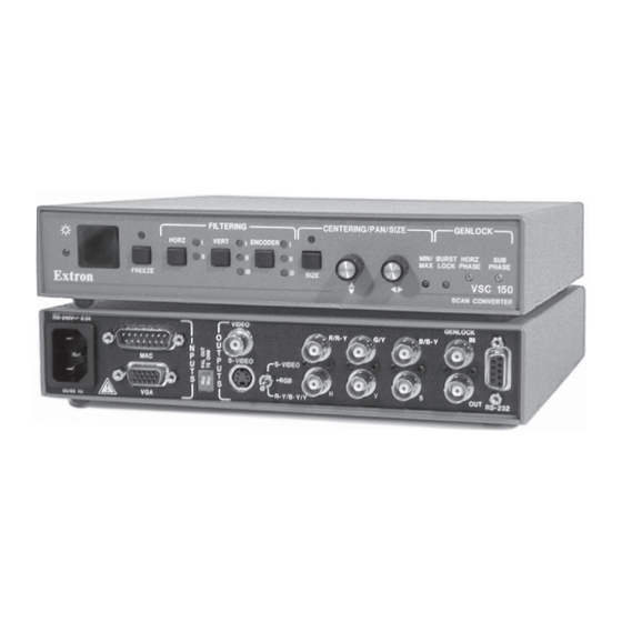 Extron electronics VSC 150 User Manual