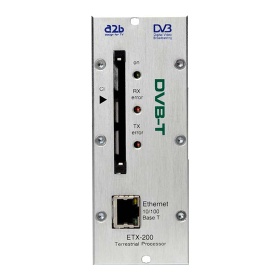 a2b ETX-200 Installation Manual