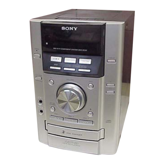 SONY HCD-EC70 SERVICE MANUAL Pdf Download | ManualsLib