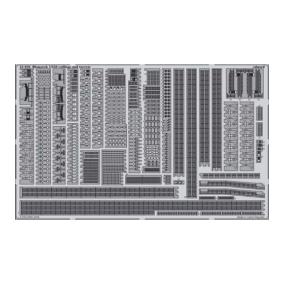 Eduard Bismarck 1/350 railings and turrets Quick Start Manual