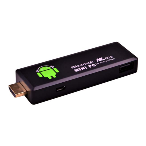 Rikomagic MK802 II Manual