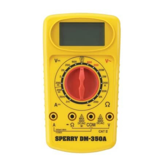 SPERRY INSTRUMENTS DM350A OPERATING INSTRUCTION Pdf Download ManualsLib