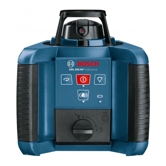 BOSCH GRL 250 HV ORIGINAL INSTRUCTIONS MANUAL Pdf Download | ManualsLib
