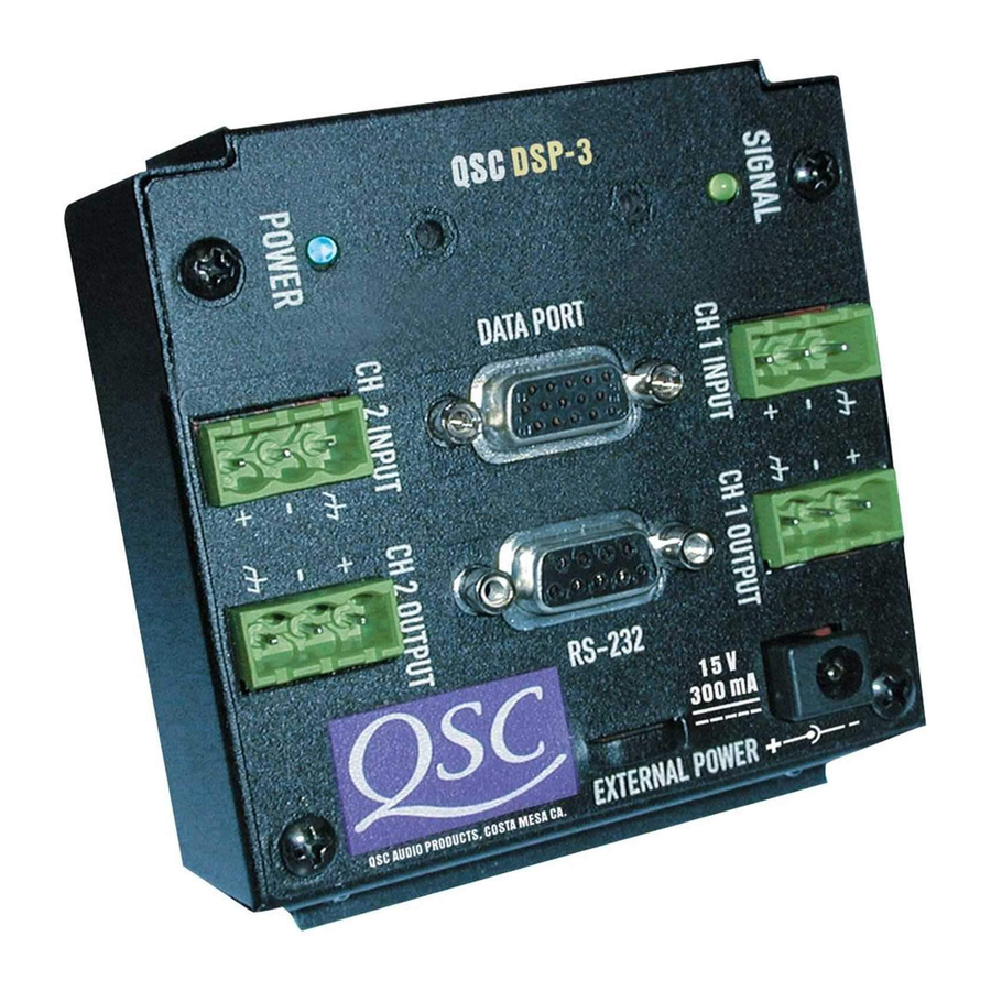 QSC DSP-3' Manuals